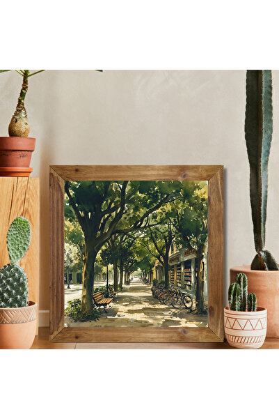 Tuba Decor Tablou pătrat cu rama din lemn