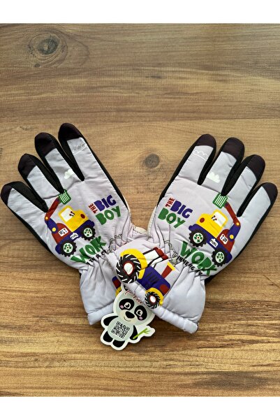 Blotch Cartoon Character Gray Color Lined Children's Ski and Snow Gloves for ...