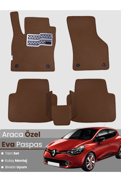 stiloto مجموعة كاملة من دواسات EVA متوافقة مع رينو كليو 4 (2012-2019) - خاصة ...