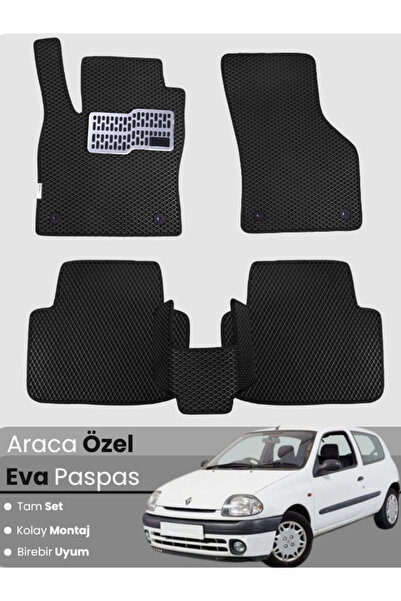 stiloto مجموعة كاملة من دواسات EVA متوافقة مع رينو كليو 2 (1998-2004) - مخصصة...