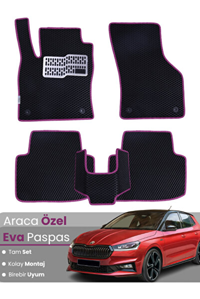 stiloto مجموعة كاملة من دواسات EVA متوافقة مع سيارة سكودا فابيا 4 (2021-2025)...