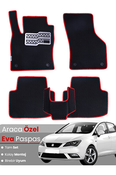 stiloto مجموعة كاملة من دواسات EVA متوافقة مع سيارة سيات إيبيزا ستيشن واجن (2...