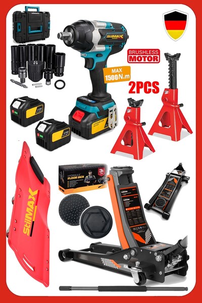 stilmax Muhteşem Atölye Profesyonel Garaj Seti – Çift Akülü Bijon Sökme, Krik...