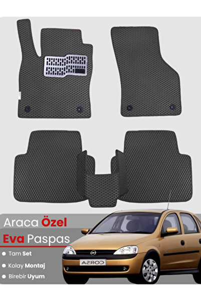 stiloto مجموعة كاملة من دواسات EVA متوافقة مع أوبل كورسا سي (2000-2006) - مخص...