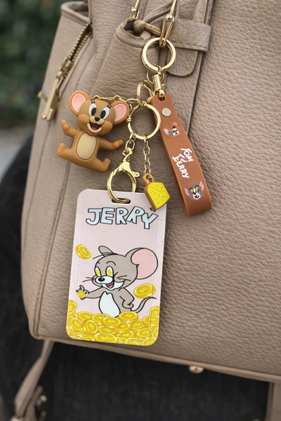 fafa home Imported Tom&Jerry Keychain'Jerry' with Business Card Holder
