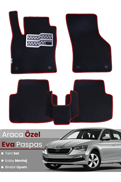 stiloto SKODA SCALA (2019-2025) Uyumlu EVA Paspas Tam Set–Oto Paspas,Araca Öz...