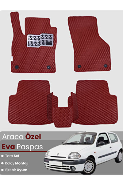 stiloto مجموعة كاملة من دواسات EVA متوافقة مع رينو كليو 2 (1998-2004) - مخصصة...