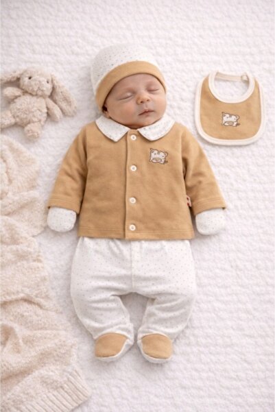 Superbaby Set Bymurat brodat pentru bebelusi 5 piese din bumbac