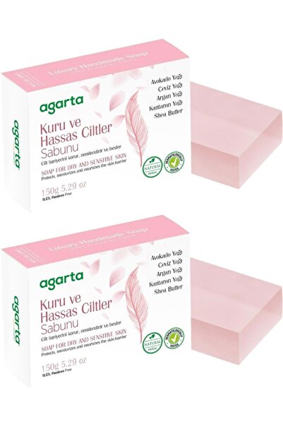 Agarta Handmade Natural Soap 150Gr Dry and Sensitive Skin (Set of 2)