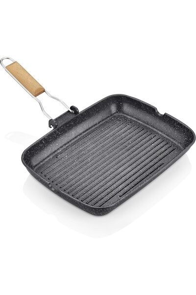 Generic Sinbo Casting Granite Grill Pan 32x25cm Non-Stick Die Cast Aluminum W...
