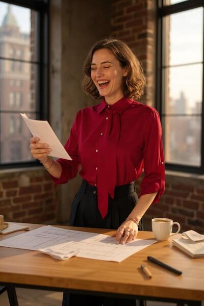 SEVINA BUTİK Kravatlı Şık Bordo Gömlek