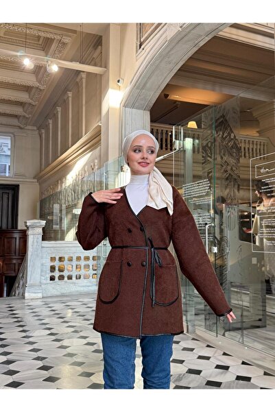 LUNES Piped Soft Textured Beard Knitwear Cardigan