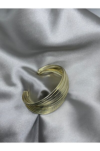 Bade Jewelry Vip Gold Çoklu Bilezik Model Kelepçe Bileklik