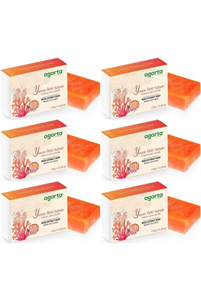 Agarta Handmade Natural Soap 150Gr with Seaweed Extract (Set of 6)