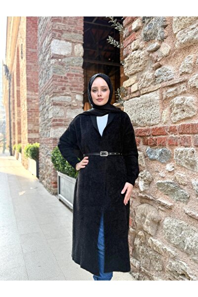 LUNES Soft Textured Belted Long Cardigan