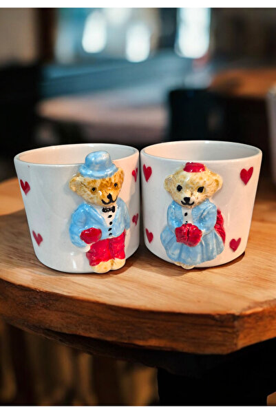 Kupa Bella 2'li Set Duble Türk Kahvesi Fincanı, Espresso Bardağı, Kupa, Sevgi...