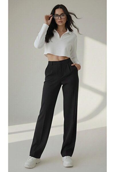 Serbella Women's Office Palazzo Pants Original Monga Oversized Relaxed Fit