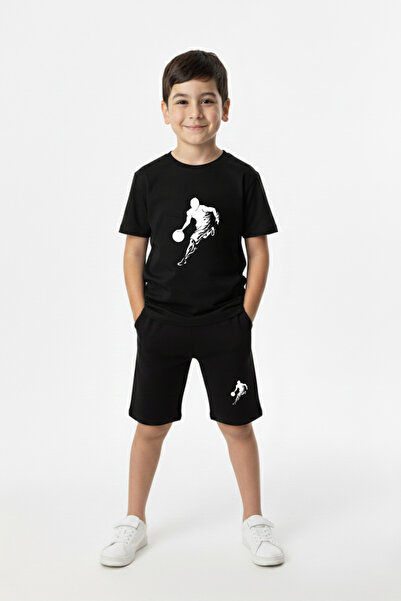 Let's Wear Basketball Player Printed Premium Children's Premium Compact T-Shi...