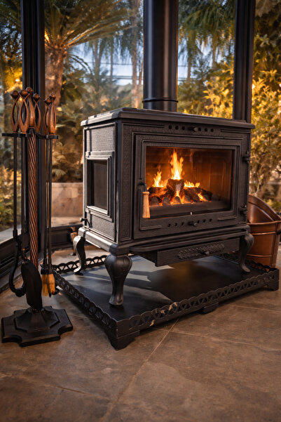 Manavgatsoba PLAZMA DÖKÜM ŞÖMİNE SOBA YAN CAM YAN KAPAK