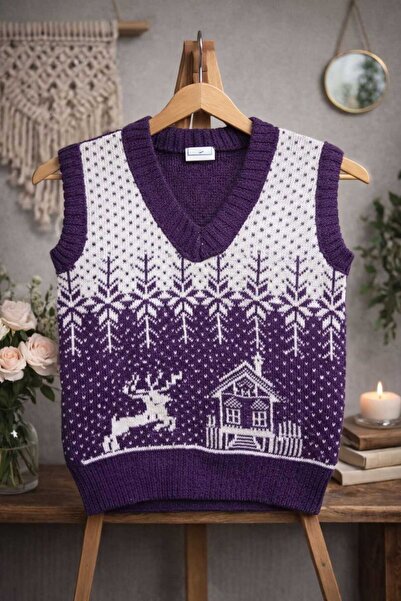 krm kerem bebe Deer Patterned Baby Sweater