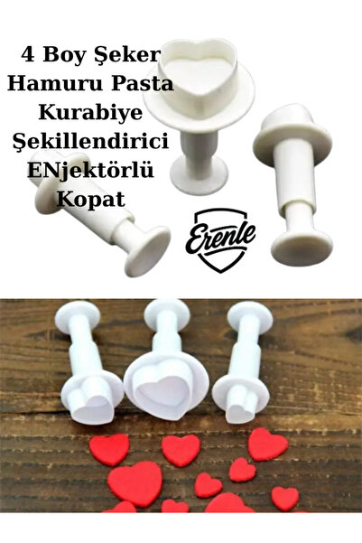 Erenle Pasta Kurabiye Şeker Hamuru Şekillendirici Enjektörlü Basmalı Kopat 4 ...
