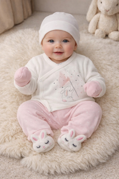Baby Tavşan Temalı 5’li Kız Bebek Takımı