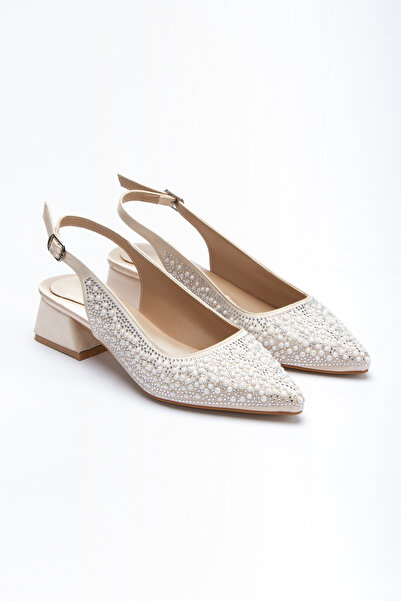 UYEGE Mehveş Series Pearl Detailed Women's Heeled Shoes – Bridal & Wedding Model