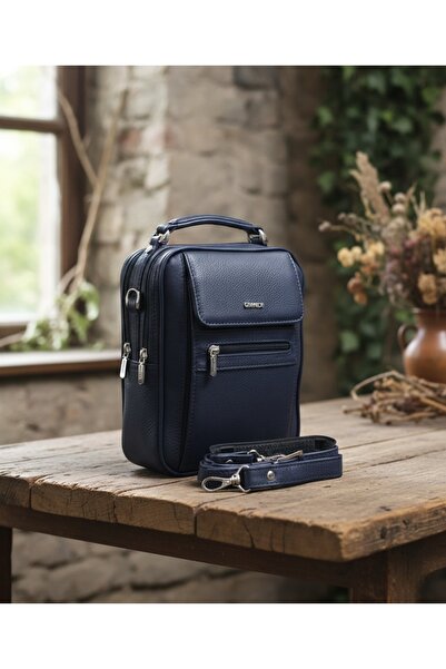 PASSTELL 100% Genuine Leather Men's Hand and Shoulder Bag with Long Strap, La...