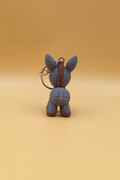 Rodopiva Knitted Patterned Donkey Keychain (Plastic)