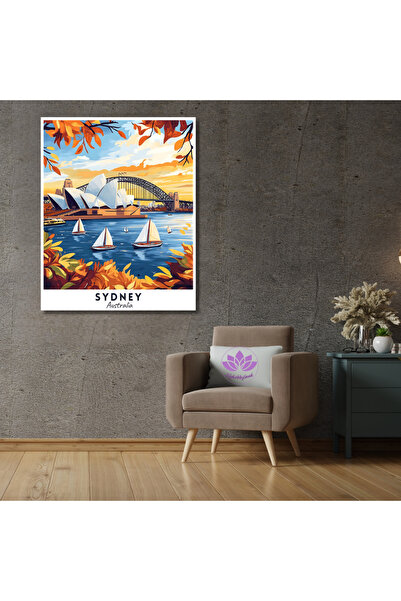 LİLYHOBBYLAND Sayılarla Boyama Seti Dünya Şehirleri 40x50cm: Sydney-Australia