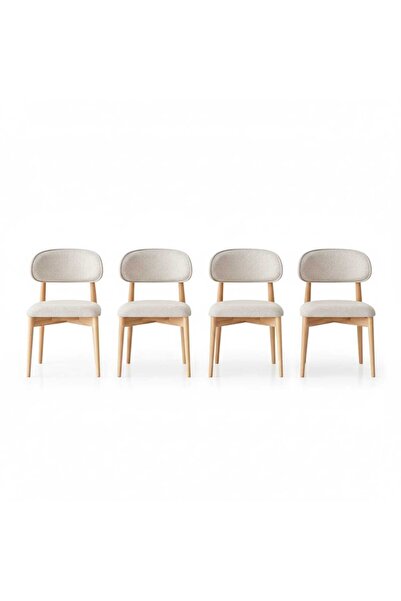 Alloni Milano Lüks Ahşap Sandalye (4 ADET)