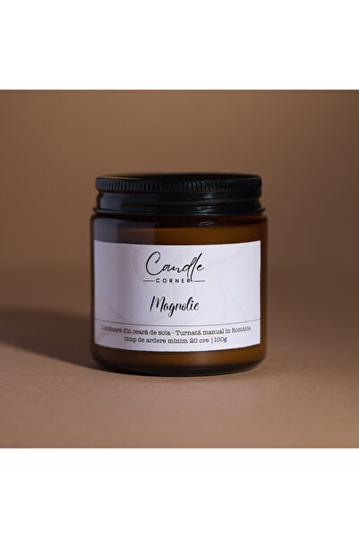 Candle Corner Scented candle made of soy wax 100g, amber glass container, Mag...