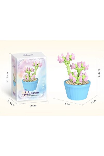 Gekan Küçük Boy, Saksılı Çiçek Figür, Kendin Yap Yapboz YENICCK0001