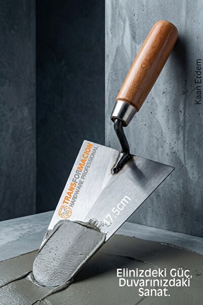 Transformacion Çelik Sıvacı Malası 17.5 cm - Ultra Dayanıklı Ergonomik Saplı ...