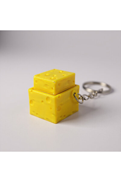 Dekor 🧀   سلسلة مفاتيح ممتعة على شكل جبنة مع صوت