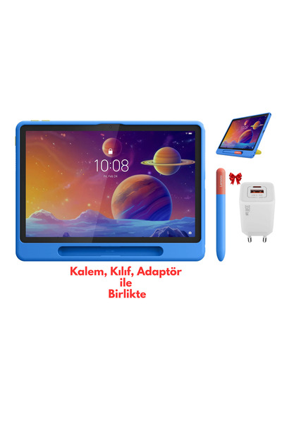 LENOVO Tab Kids 4/128GB 10.1 inç WUXGA Tablet + Kılıf + Kalem + Adaptör Çocuk...