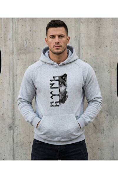 LELVANİ Turkey Bozkurt Göktürkçe Turkish Writing and Wolf Printed Pattern K H...