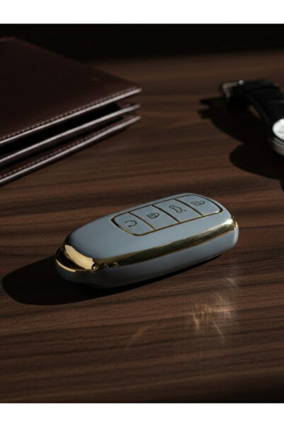 BİVİUM غطاء مفتاح رمادي لسيارة شيري تيجو 8 برو - 7 جايكو أومودا 5 أفانتجارد نانو