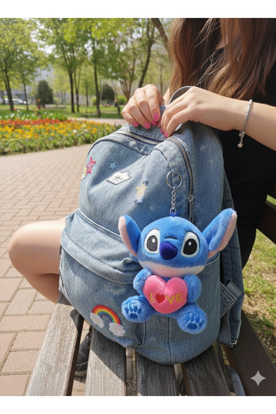 DKY سلسلة مفاتيح على شكل دمية قطيفة من سيتيث، حلية للحقائب 13 سم