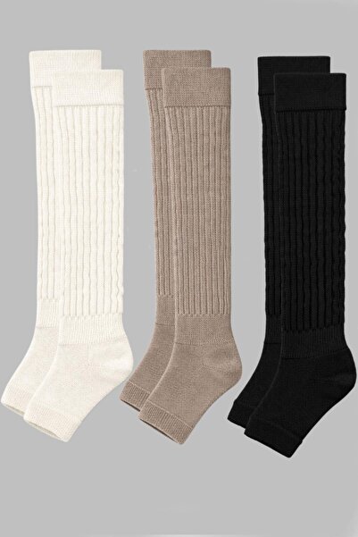 COTENCONCEPT 3 ζευγάρια ελαστικές κολάν χωρίς δάχτυλα, βασικές κολάν με βαμβα...