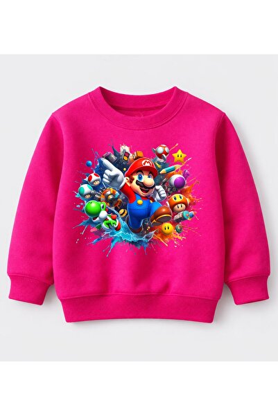 Efendioğlu Design Hanorac pentru copii din bumbac cu 3 fire, cu imprimeu Mari...