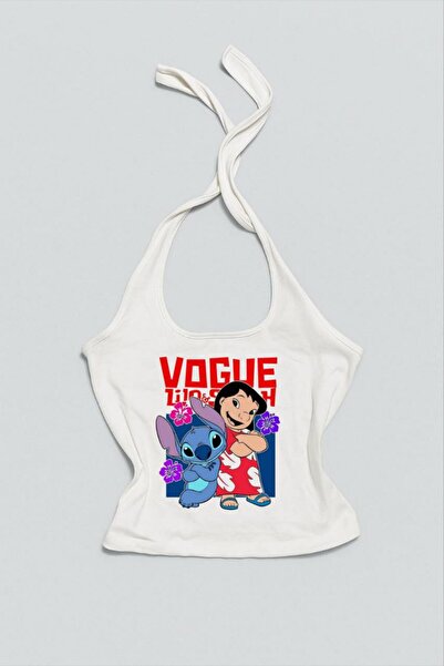 MAYDAY CULTURE Bluză crop top cu gât halter pentru femei, din Lycra