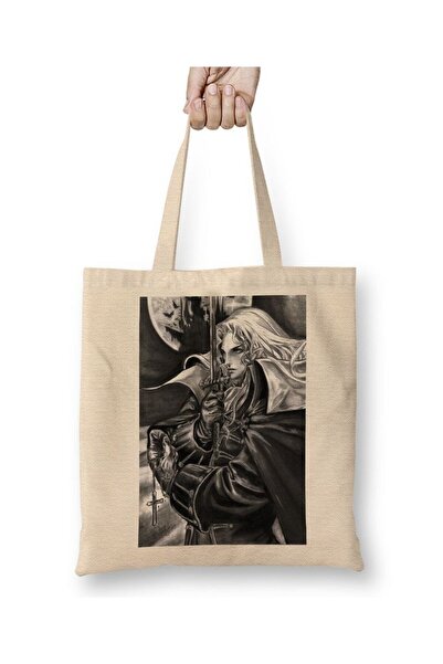 Toyaso Hellsing Alucard Poster White Cloth Bag Long Handle Shopping Bag Beach...
