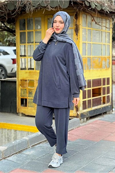 Moda Rosa 26K7562 - ANTRASİT - FERMUAR DETAYLI BASİC TAKIM