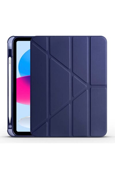 UK iPad Air 11 M3 2025 Kılıf A3266 A3267 Uyumlu Origami Kalem Bölmeli Sararma...