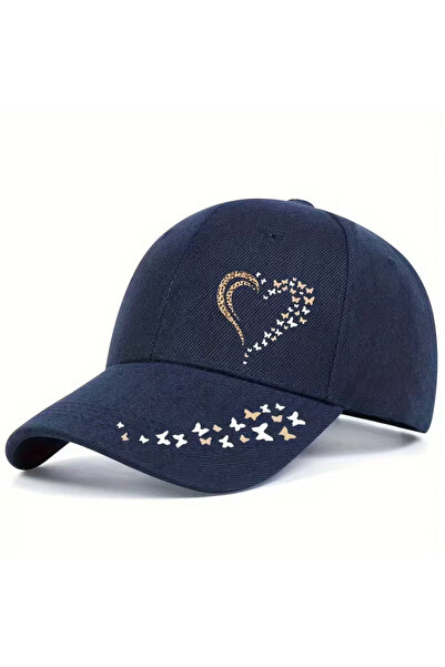 l'eivor Pălărie pentru femei cu design leopard, inimă și fluture, cu cu impri...
