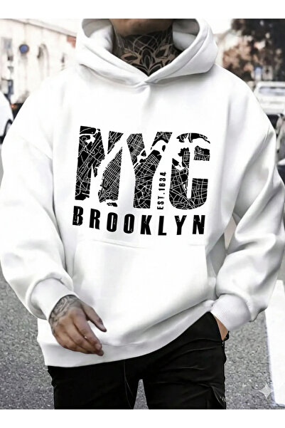 LELVANİ Unisex Women/Men Nycbrooklyn Colorful Custom Printed Cotton Oversized...