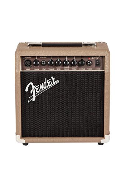 FENDER 2313706900 Acoustasonic 15 Akustik Gitar Amfisi | 15 Watt Güç Mikrofon...