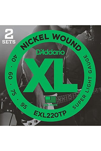 Daddario مجموعة أوتار جيتار باس من سلسلة D'Addario EXL220TP XL نيكل (خفيفة لل...