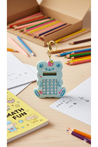 İtalyano Fırsat Ürünü Sevimli Ayıcıklı Hesap Makinelı Anahtarlık